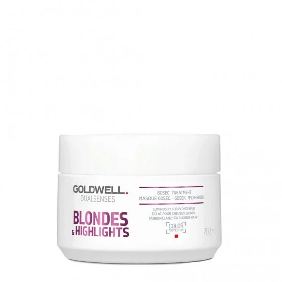 Goldwell Dualsenses Blonde & Highlights Anti-Yellow 60Sec Treatment 200ml - maschera anti-giallo biondi decolorati