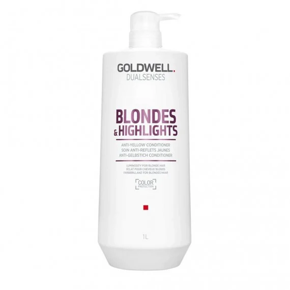 Goldwell Dualsenses Blonde & Highlights Anti-Yellow Conditioner 1000ml - balsamo antigiallo capelli biondi decolorati