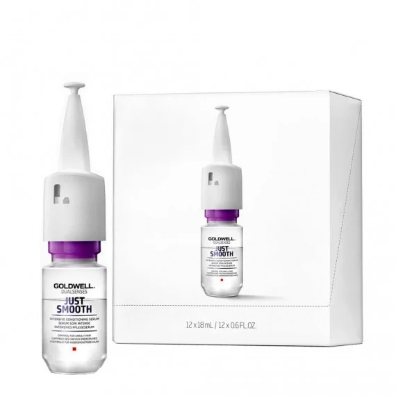 Goldwell Dualsenses Just Smooth Intensive Taming Serum 12x18ml - trattamento lisciante in fiale capelli crespi