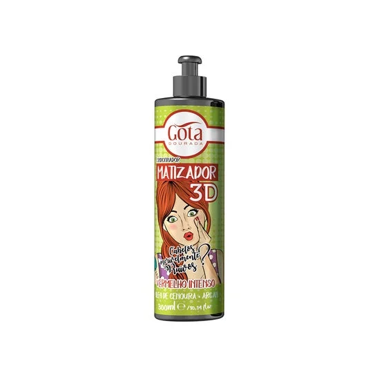 Gota Dourada Acondicionador Matizador 3D Rojo Intenso 300ml