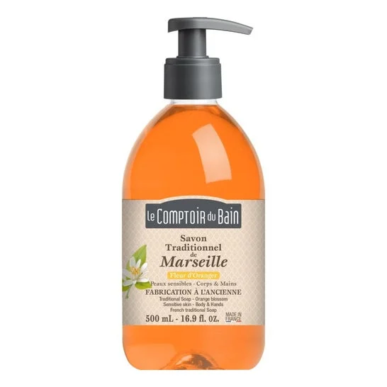 IL CONTITORE DEL BAGNO Tradizionale SAPONE FIORE ARANCIO Sapone 500ml bottiglia a pompa