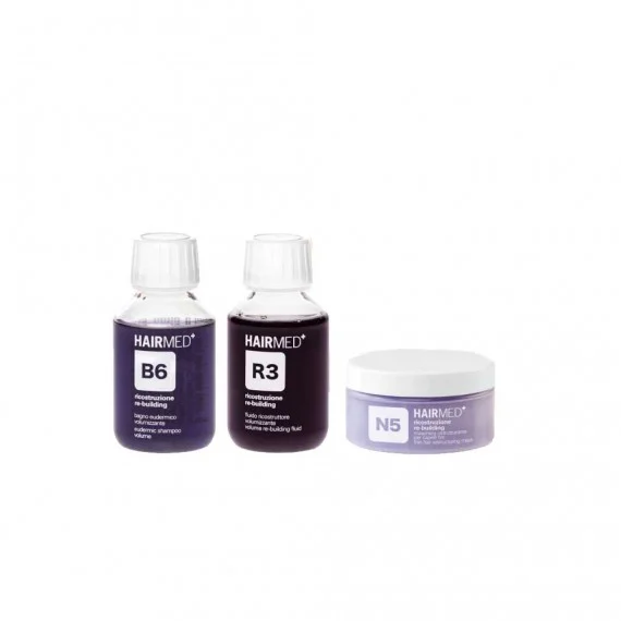 HAIRMED B6 R3 N5 - Ricostruzione Capeli Kit 100+100+100ml - kit ricostruzione capelli fragili danneggiati