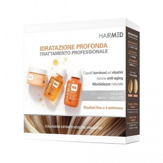 HAIRMED B9 R4 N6 Trattamento Ricostruzione Idratazione 100+100+100 - kit capelli secchi aridi