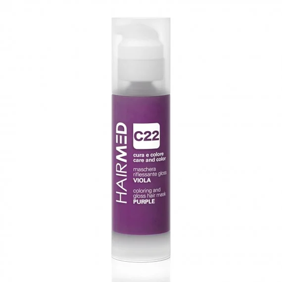 HAIRMED C22 VIOLA Maschera riflessane Gloss 150ml - maschera riflessante capelli castani, biondo grigi o bianchi