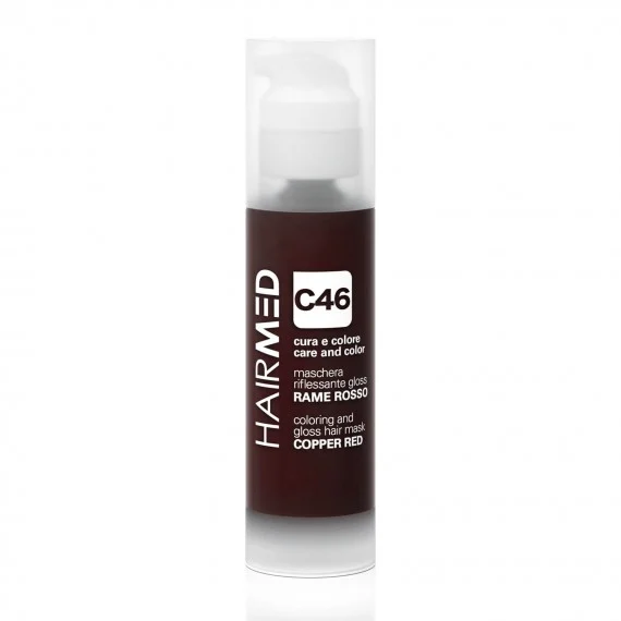 HAIRMED C46 RAME ROSSO Maschera riflessante Gloss 150ml - maschera riflessante capelli biondo medio/scuro castano