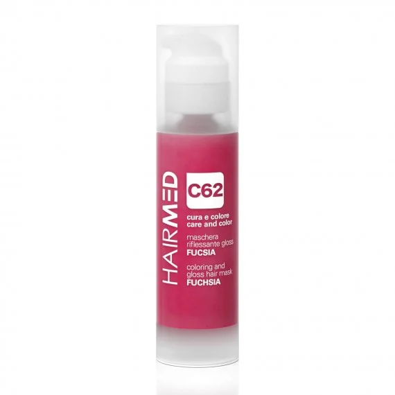 HAIRMED C62 FUCSIA Maschera riflessante Gloss 150ml - maschera riflessante capelli castani biondi grigi bianchi