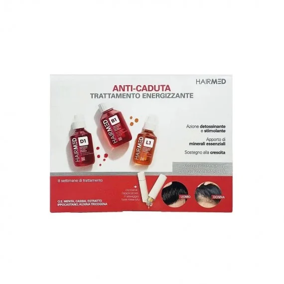 HAIRMED D1 B1 L1 Kit Anticaduta Energizzante 100+200+100ml - trattamento anticaduta azione forte capelli fragili