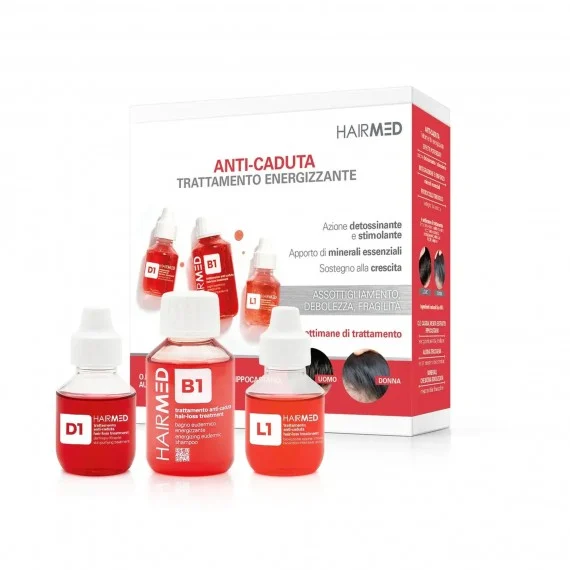 HAIRMED D1 B1 L1 Kit Anticaduta Energizzante 50+100+50ml - trattamento anticaduta energizzante capelli fragili