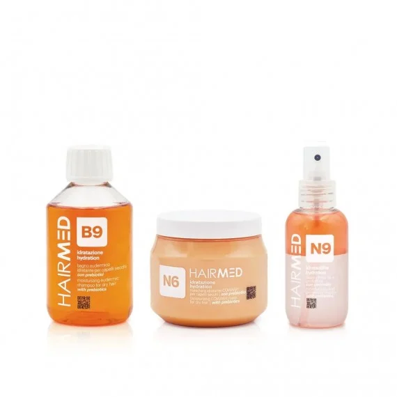 HAIRMED Moisturizing Treatment For Dry Hair B9 N6 N9 200+250+100ml - kit idratante capelli secchi