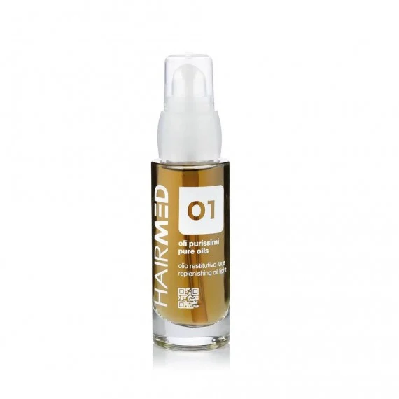 HAIRMED O1 Oli Purissimi Olio Restitutivo Luce 30ml - olio nutriente lucidante capelli secchi opachi o punte danneggiate