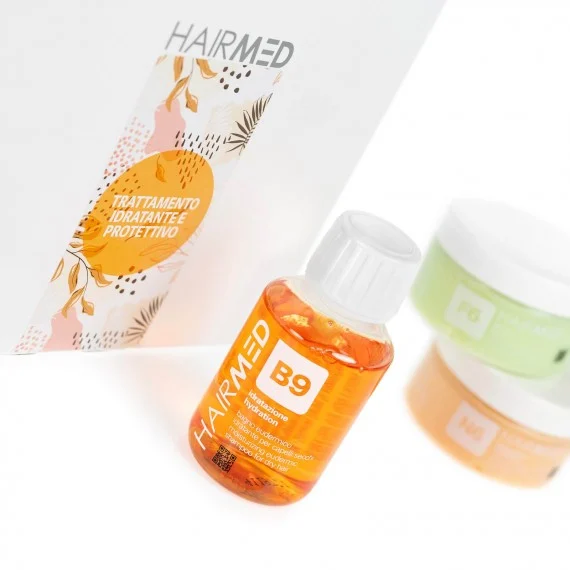 HAIRMED Try Me Box B9 N6 F6 - Trattamento Idratante 100+100+100ml - kit capelli secchi aridi
