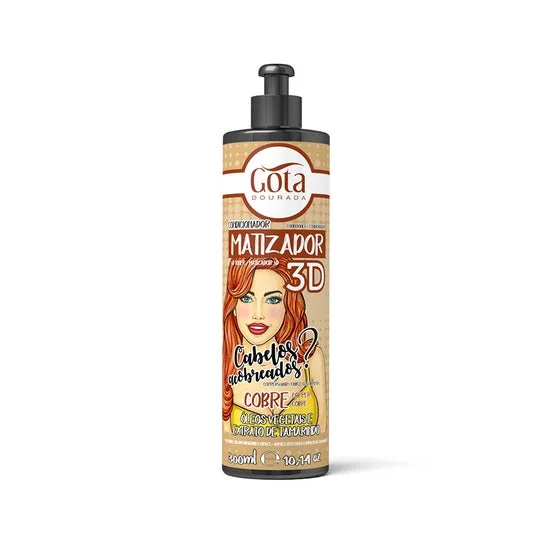 Gota Dourada Acondicionador Matizador 3D Cobre 300ml