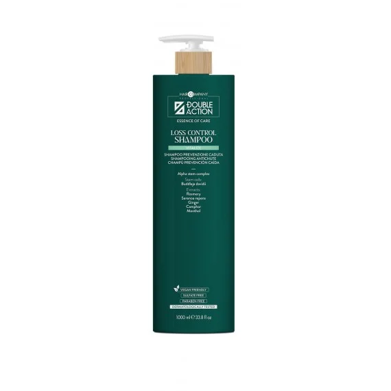 Hair Company Double Action Vitalize Loss Control Shampoo 1000ml - shampoo anticaduta capelli fragili diradati