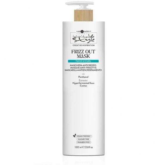 Hair Company Inimitable Style Twist N'Curl Frizz Out Mask 1000ml - maschera elasticazzante anticrespo capelli ricci