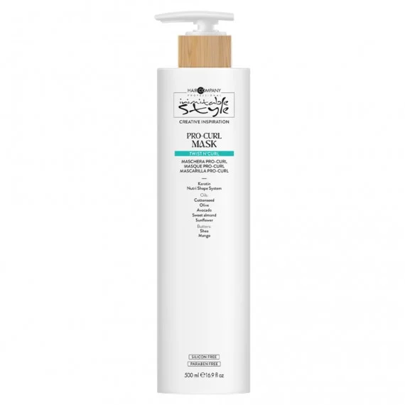 Hair Company Inimitable Style Twist N'curl Pro-Curl Mask 500ml - maschera ristrutturante capelli ricci mossi