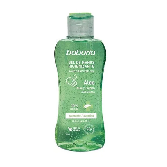 Babaria lenitiva Aloe & Jojoba Gel disinfettante per le mani 70% di alcool 100ml