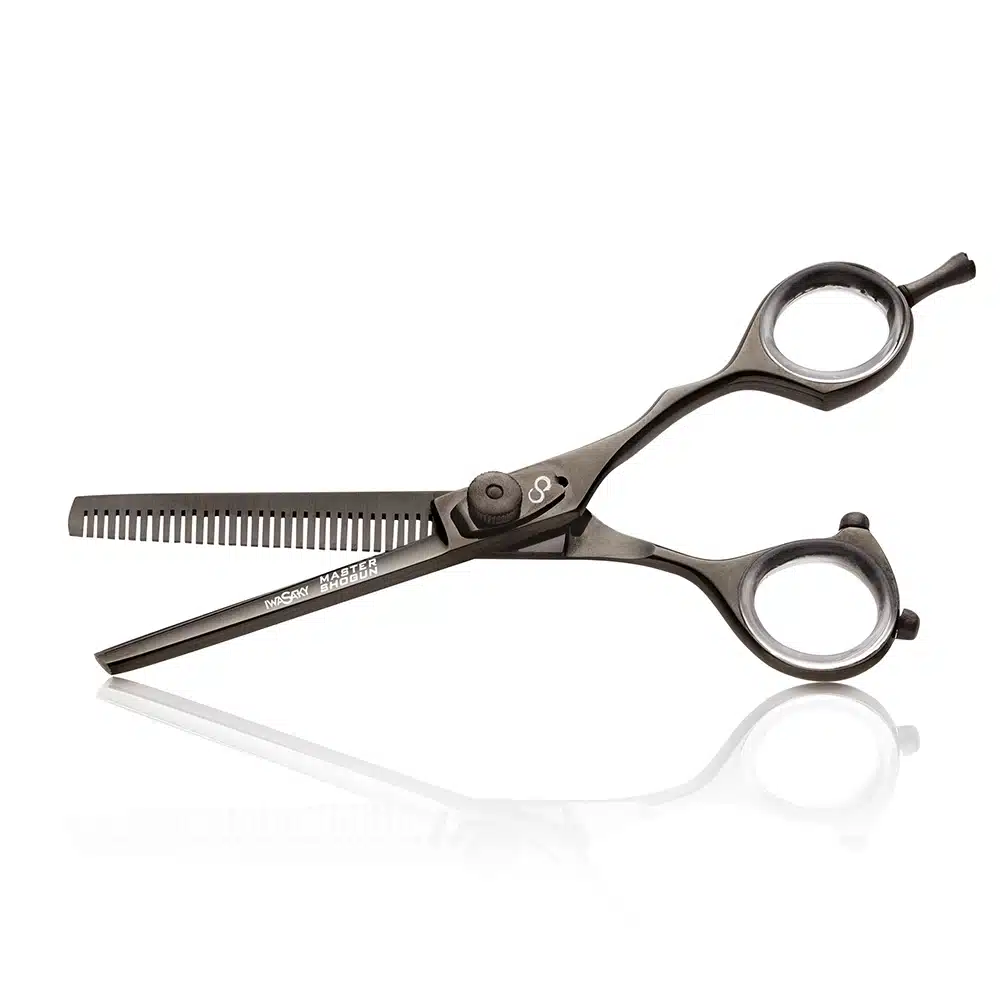 Forbici 5.5″ Sfoltire per capelli Iwasaki Master Black Shogun acciaio giapponese