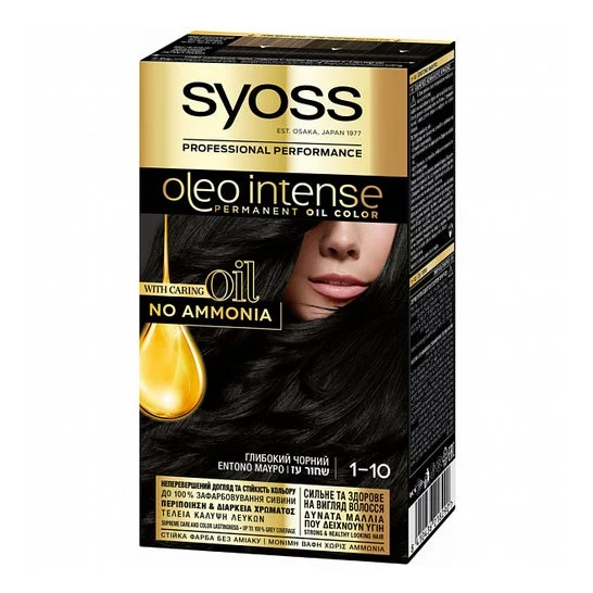 Syoss Olio Intense Tinte Sin Amoniaco 1.10 Negro Intenso 50ml