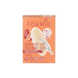 Foamie Shower Body Bar Papaya & Oat Milk 2 In 1 80g