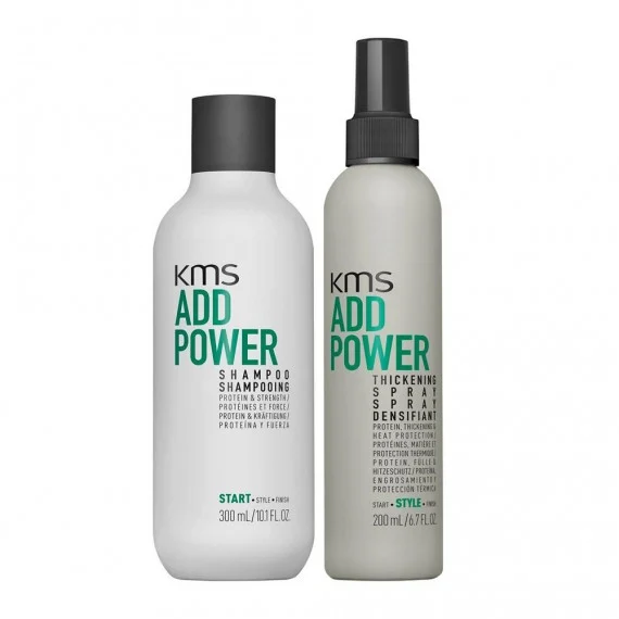KMS ADD Power Shampoo+Spray 300+200ml – kit per capelli fini e deboli