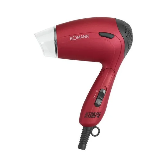 Bomann Htd 8005 Travel Hair Dryer manico pieghevole rosso 1pc