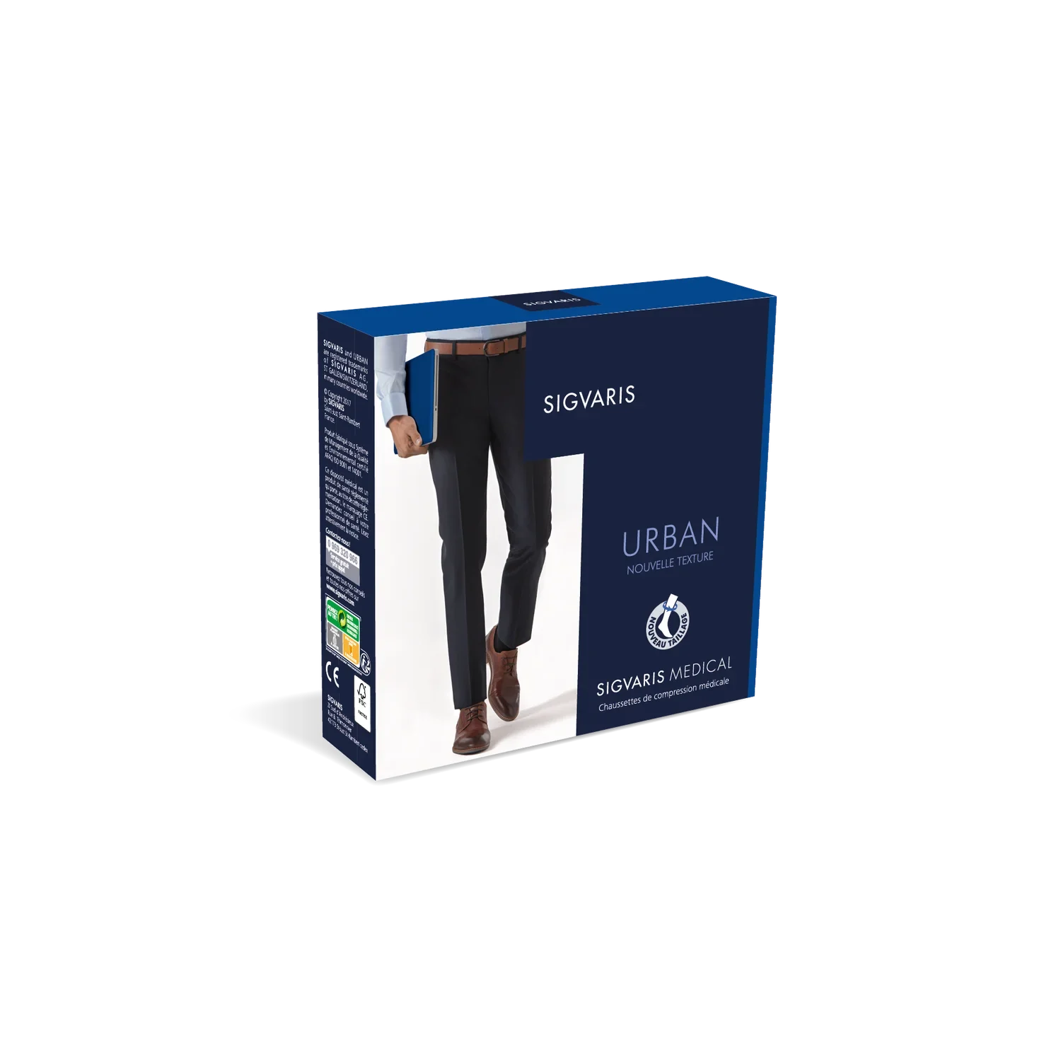 Sigvaris Urban New Calzini di Contenimento per Uomo Normale Grigio Chiaro M