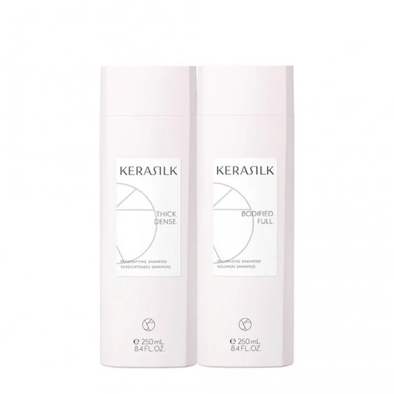 Kerasilk Essentials Redensifying Shampoo+Volumizing Shampoo 250+250ml - kit ridensificante/volumizzante