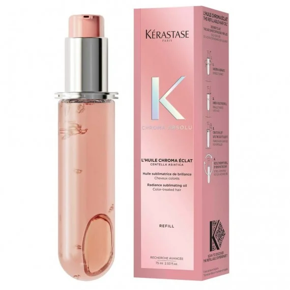 Kerastase Chroma Absolu L'Huile Chroma Eclat Refill 75ml NOVITÀ 2024 - ricarica olio illluminante capelli colorati