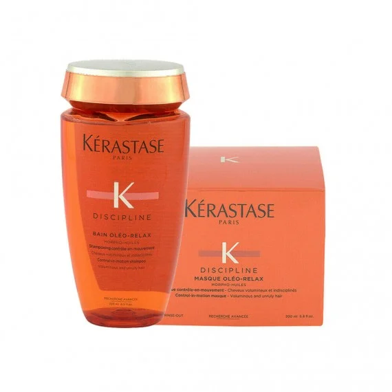Kerastase Discipline Bain Oleo-Relax 250ml + Masque Oleo-Relax 200ml - shampoo+maschera capelli indisciplinati secchi crespi