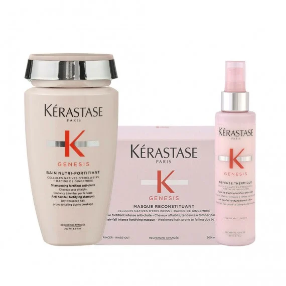 Kerastase Genesis Bain Nutri-Fortifiant +Masque+Defense Thermique 250+200+150ml - rituale capelli indeboliti fragili
