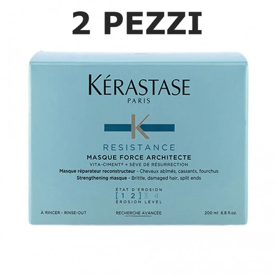 Kerastase Resistance Masque Force Architecte 200 ml 2 PEZZI - maschera ricostruttrice capelli danneggiati