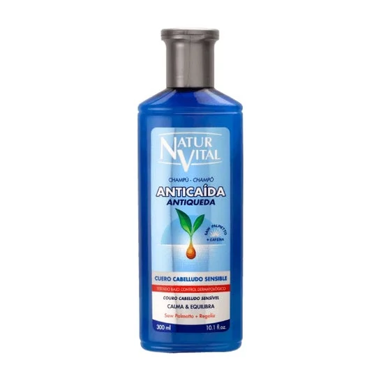 NaturVital Champú Anticaída Cuero Cabelludo Sensible 300ml