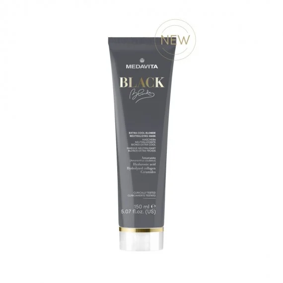 Medavita BLACK Blondie Extra Cool Blonde Neutralizing Mask 150ml - balsamo anti-giallo intenso capelli biondi decolorati
