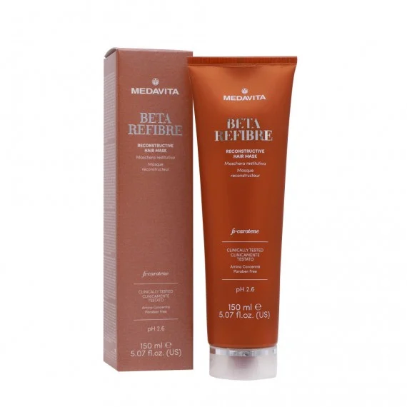 Medavita Beta-Refibre Reconstructive Hair Mask 150ml - maschera ricostruttiva capelli medio-grossi danneggiati sfibrati
