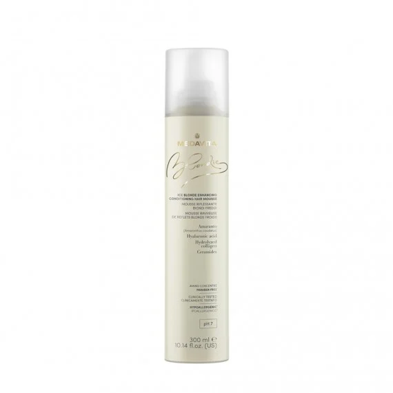 Medavita Blondie Ice Blondie Conditioning Mousse 300ml - schiuma riflessante capelli biondi tonalità fredda