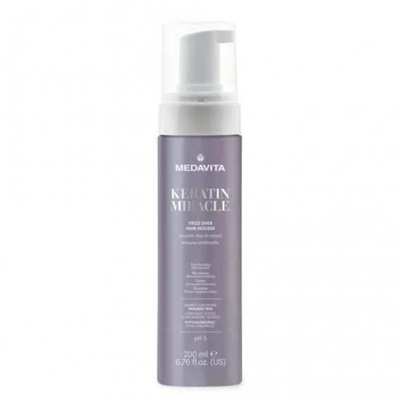 Medavita Keratin Miracle Frizz Over Hair Mousse 200ml - mousse anti-crespo pre-piega capelli crespi