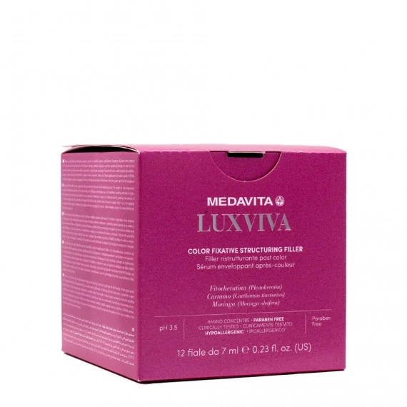 Medavita Luxviva Color Fixative Structuring Filler 12x7ml NOVITA' - trattamento fissativo ristrutturante post-colorazione