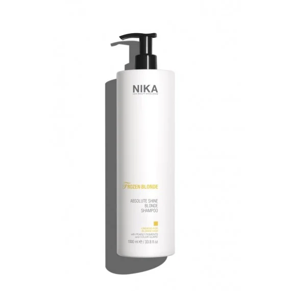 NIKA Frozen Blonde Absolute Shine Blonde Shampoo 1000ml - shampoo anti-giallo idratante capelli biondi bianchi
