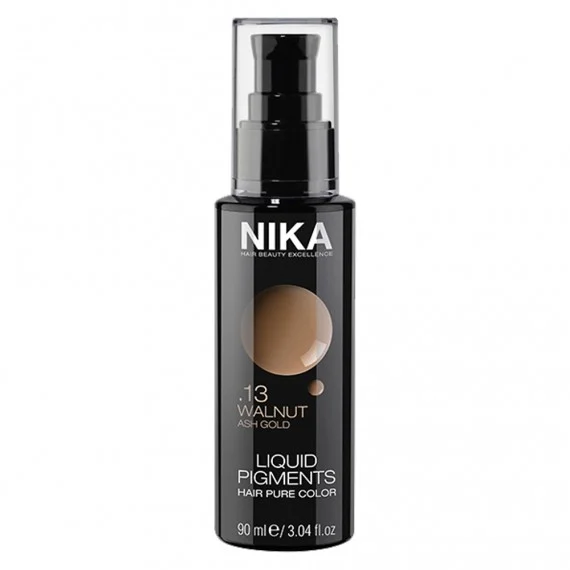 NIKA Liquid Pigments .13 Walnut Ash Gold 90ml - pigmenti capelli castano chiaro biondi mesciati
