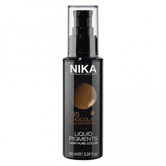NIKA Liquid Pigments .35 Chocolat Gold Mahogany 90ml - pigmenti capelli scuri