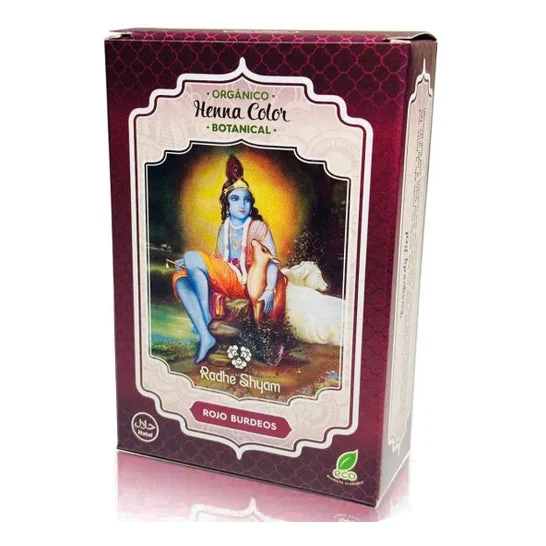 Radhe Shyam Henna Polvo Rojo Burdeos 100g