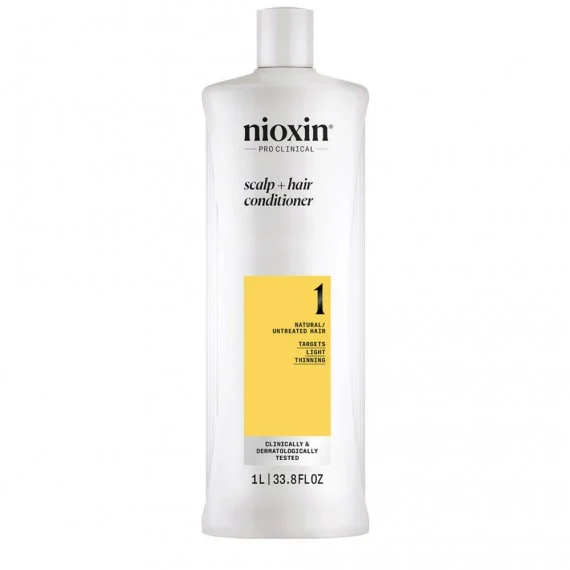 Nioxin System 1 Scalp + Hair Conditioner Light Thinning 1000ml - balsamo fortificante capelli non trattati diratati lieve