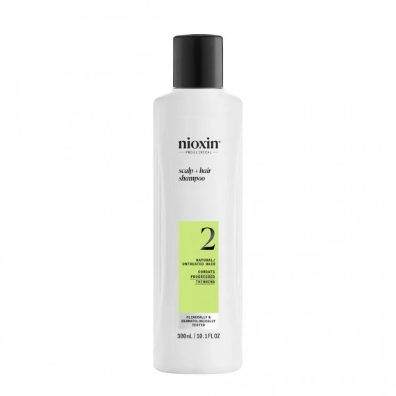 Nioxin System 2 Scalp + Hair Shampoo Progessed Thinning 300ml - shampoo capelli naturali assottigliamento avanzato