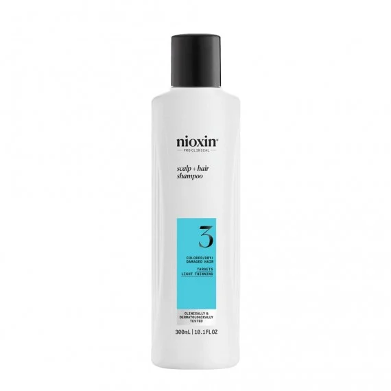 Nioxin System 3 Scalp + Hair Shampoo Light Thinnig 300ml - shampoo fortificante capelli colorati assottigliamento lieve