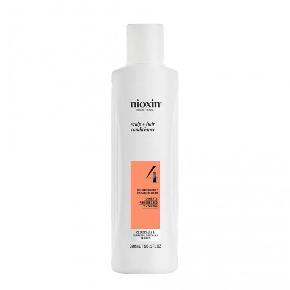 Nioxin System 4 Scalp + Hair Conditioner Progressed Thinning 300ml - balsamo fortificante colorati grave assottigliamento