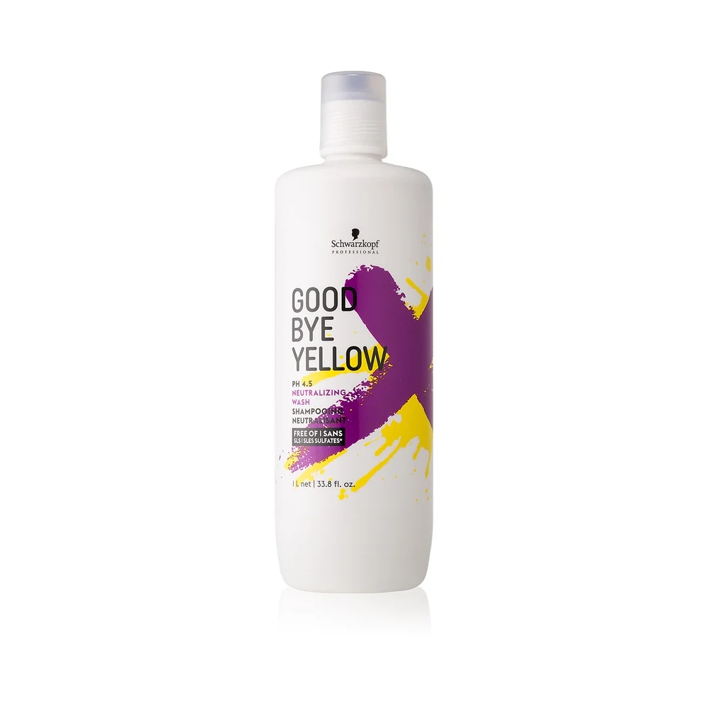 Schwarzkopf professional Good Bye Shampoo neutralizzante i toni gialli per capelli colorati ed evidenziati - 1000ml