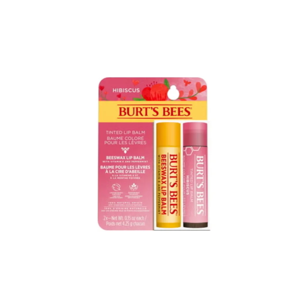 Burt's bees Set balsamo colorato per labbra e cera d'api