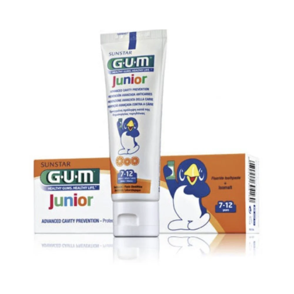 Gum Dentifricio Junior 6 anni e + Gusto Fragola Con Fluoro e Isomalto 50ml