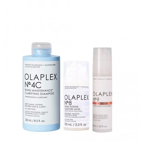 Olaplex Kit N°4C-N°8-N°9 250+100+90ml - kit ristrutturante capelli danneggiati