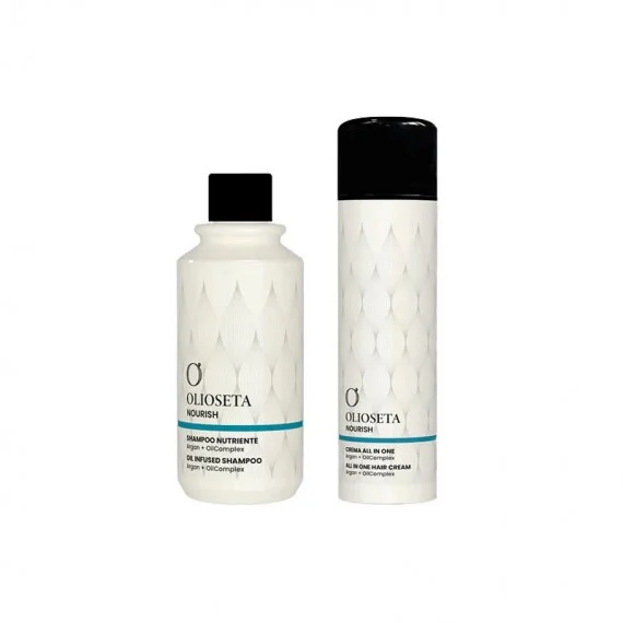 Olioseta Nourish Shampoo+All In One Hair Cream 250+200ml  - kit nutriente capelli secchi crespi danneggiati